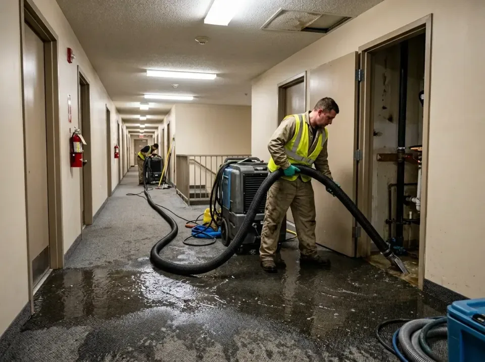 multi-unit-apartment-hallway-f-005 — frequently asked questions, Emergency Burst Pipe Water Extraction & Removal in Allen, TX